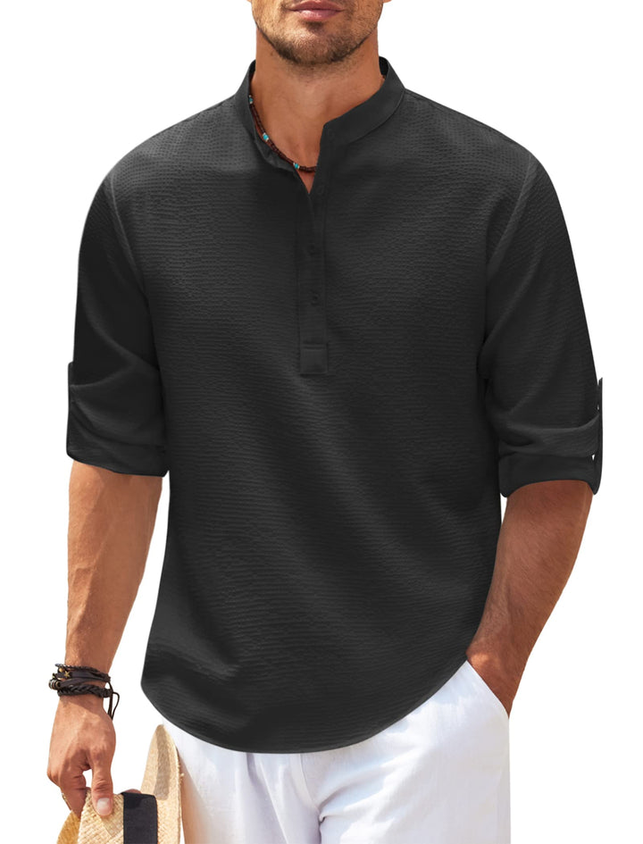 Stylish Men's Long-Sleeve Dress Polo