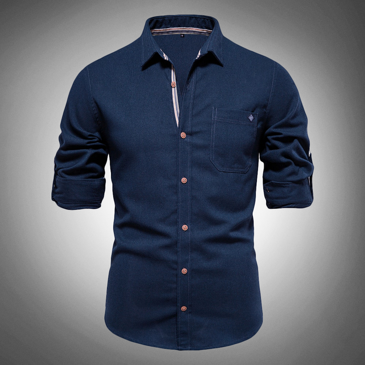 Stylish Men's Button-Up Shirt for Effortless Elegance