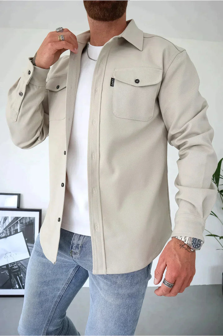 Stylish Buttoned Placket Jacket