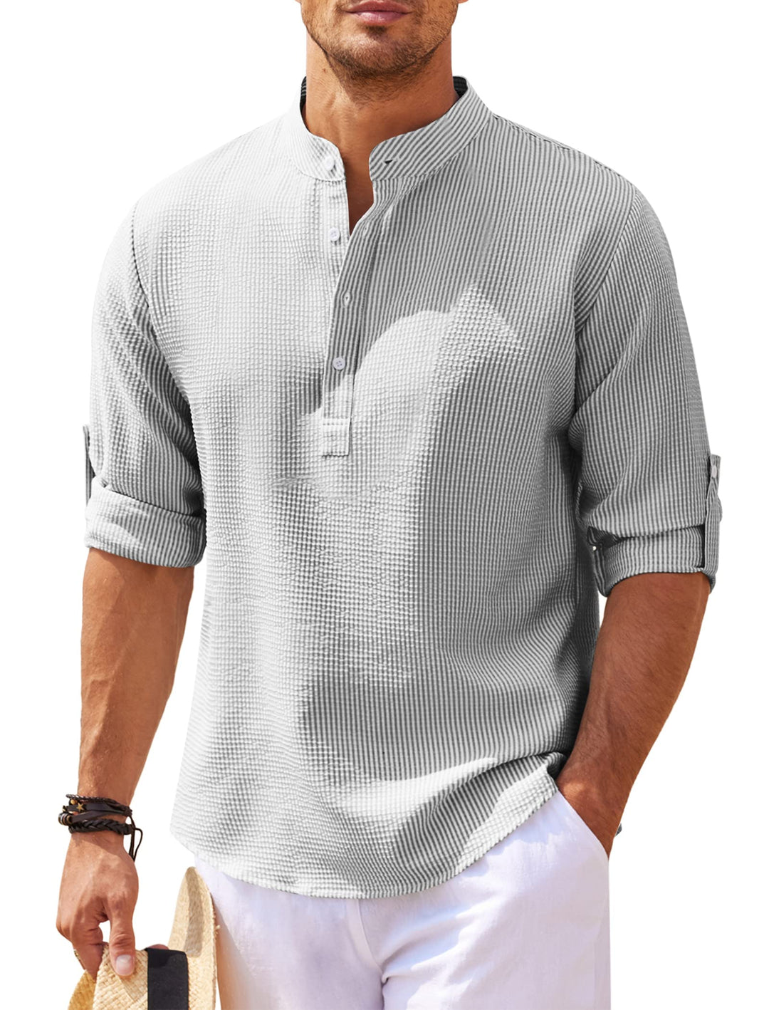 Stylish Men's Long-Sleeve Dress Polo