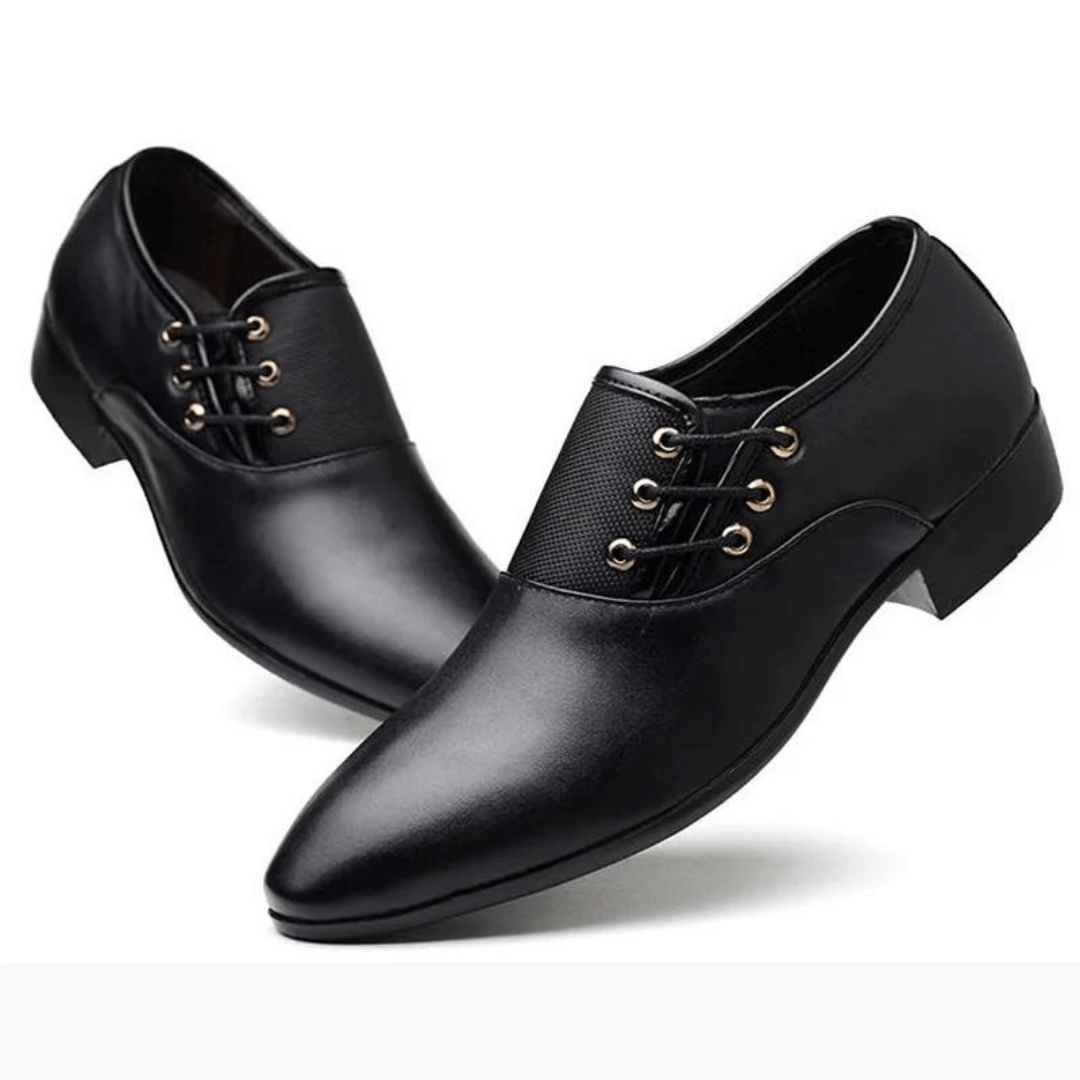 Breathable leather shoes for men