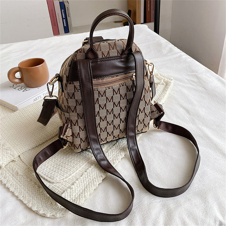 Stylish backpack with geometric pattern