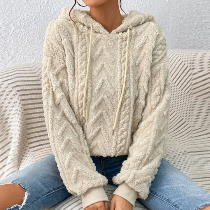 Lena Drop Shoulder Teddy Fleece Sweater