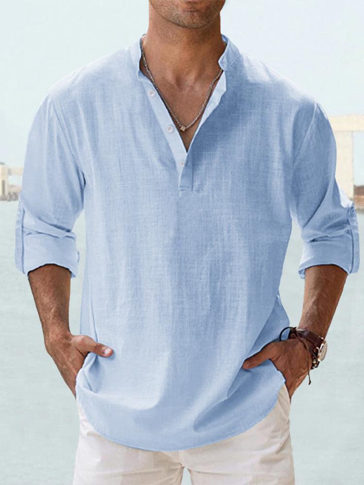 Stylish Button-Up T-Shirt for Men