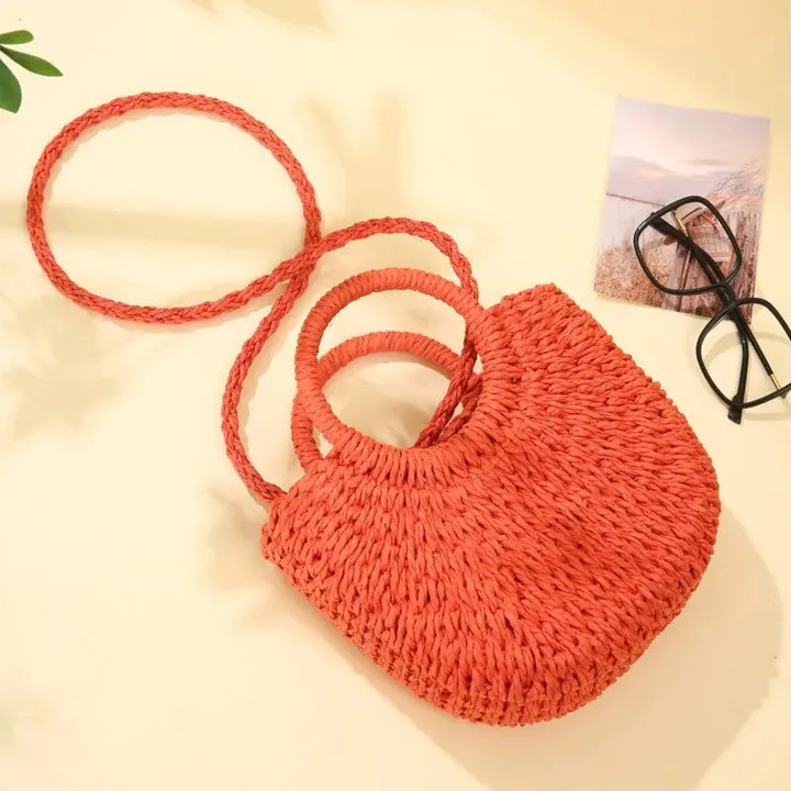 Dhey™ Woven Half-Moon Beach Bag