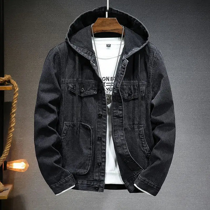 Denim hooded jacket