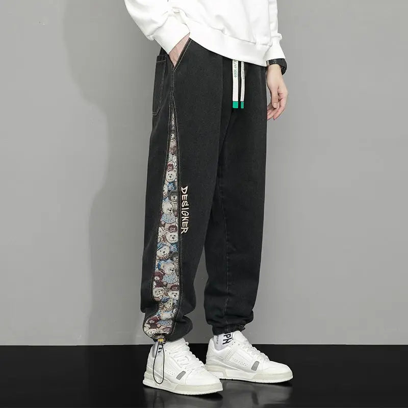 Denim Patchwork Joggers