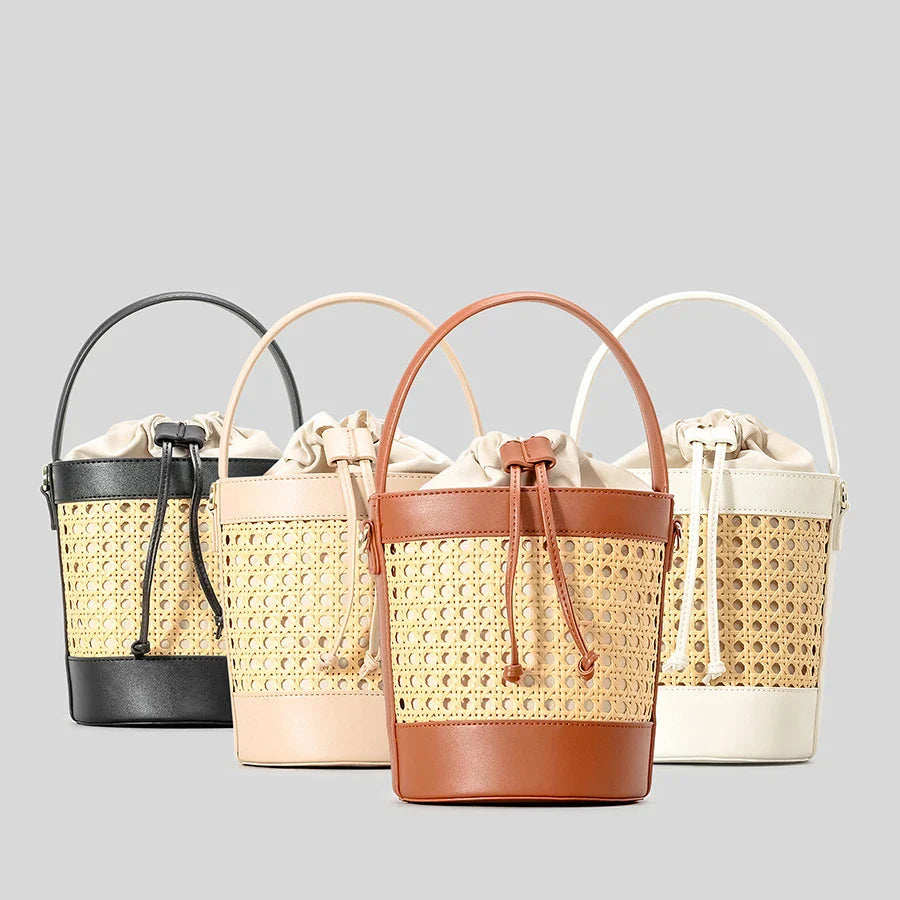 Cassy™ Wicker Bucket Bag