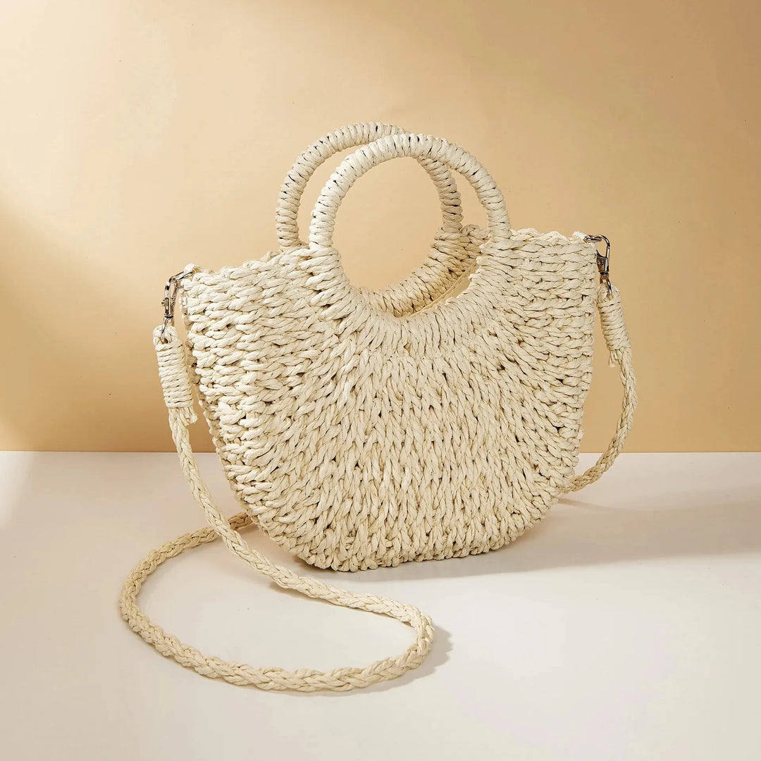 Dhey™ Woven Half-Moon Beach Bag