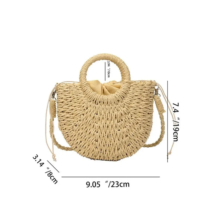 Dhey™ Woven Half-Moon Beach Bag