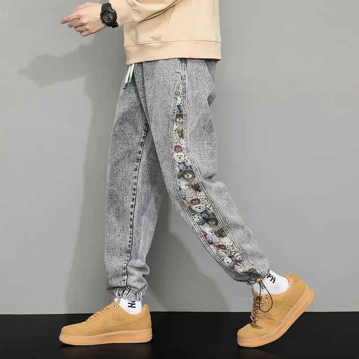 Denim Patchwork Joggers