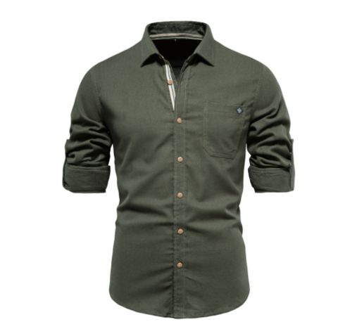 Stylish Men's Button-Up Shirt for Effortless Elegance