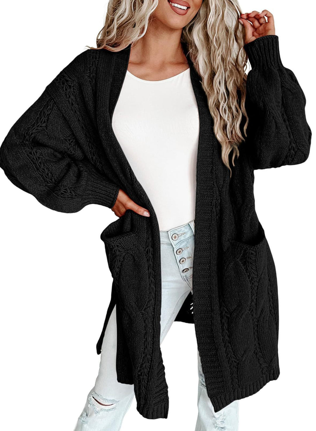 Cardigan Ouvert Chic pour un Look Élégant et Décontracté