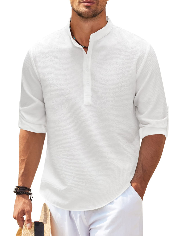 Stylish Men's Long-Sleeve Dress Polo