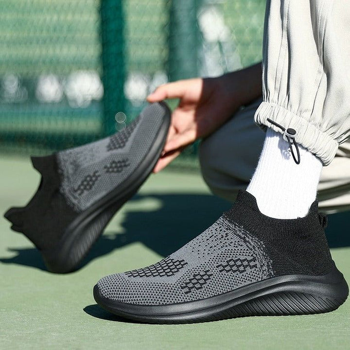 Breathable knitted sneakers with a modern design