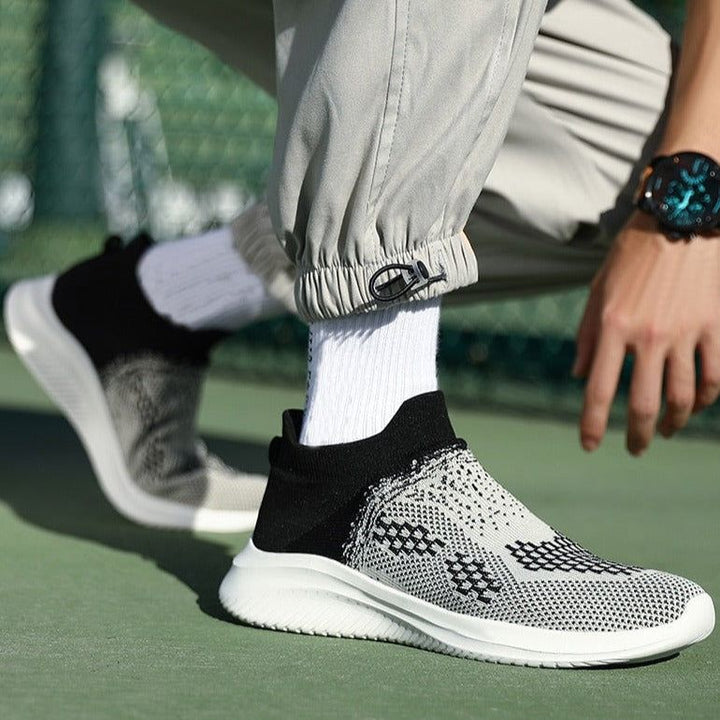 Breathable knitted sneakers with a modern design