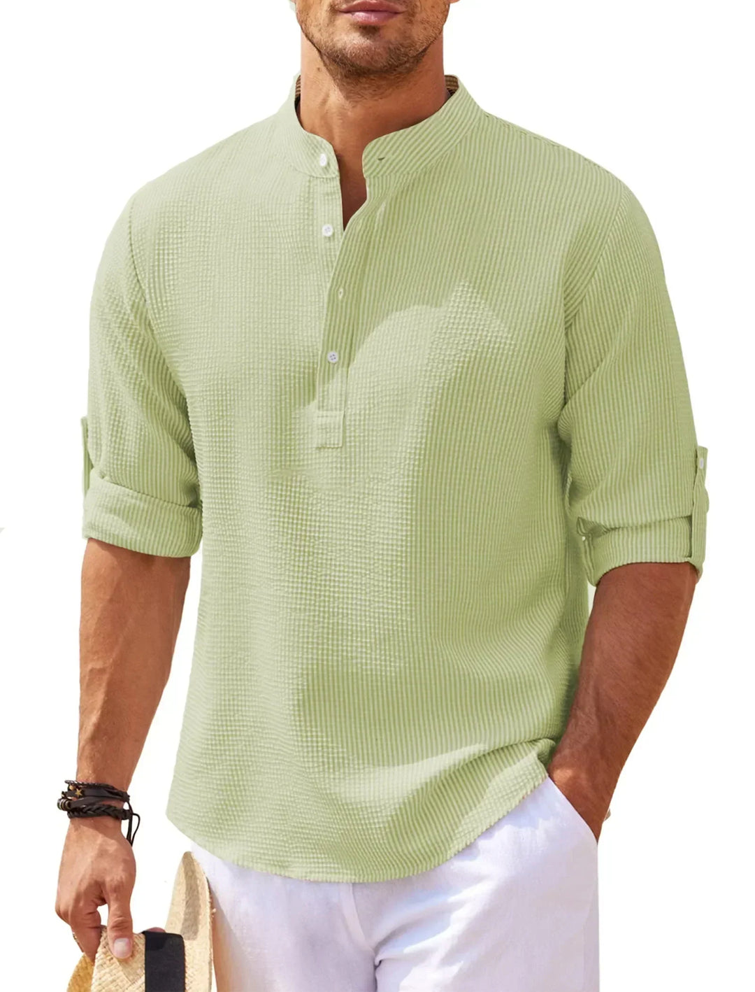 Stylish Men's Long-Sleeve Dress Polo