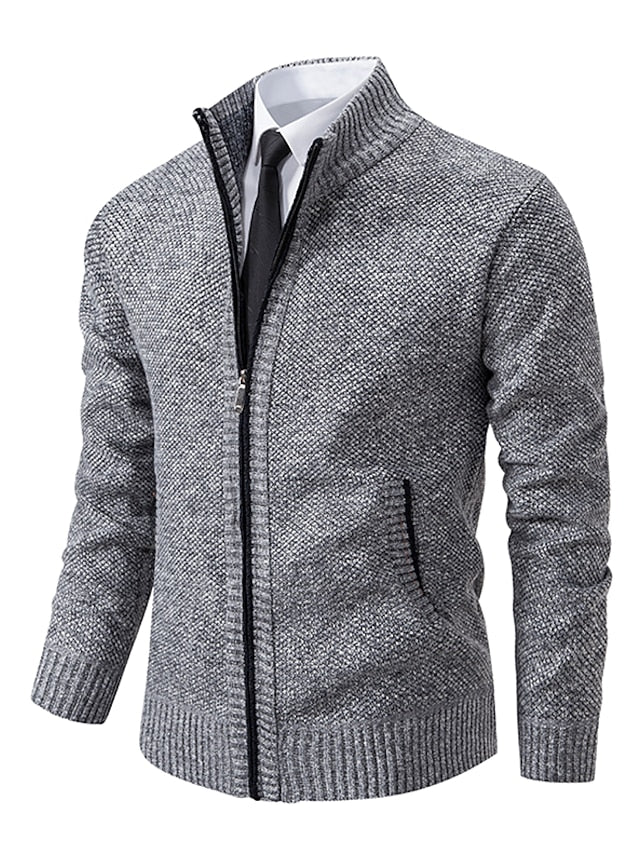 Chic Italian-Designed Knitted Sweater for Men with Stylish Zipper Detail