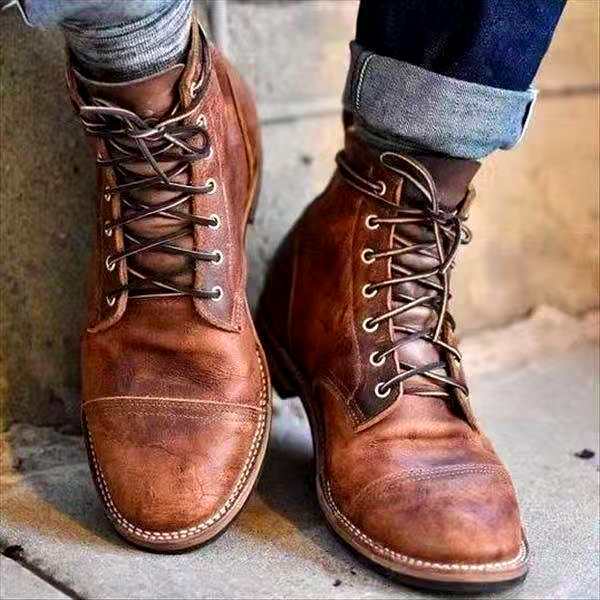 Vintage Men's Boots With Laces