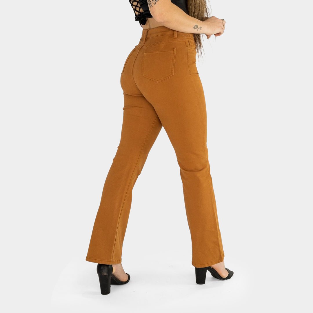 Stylish Tan Flare Fit Jeans for Maximum Impact