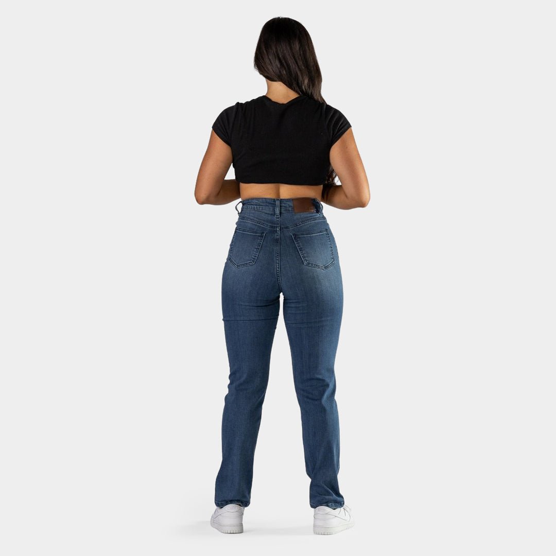 Elevate Your Style with Impact High-Waisted Straight Leg Jeans in Classic Indigo