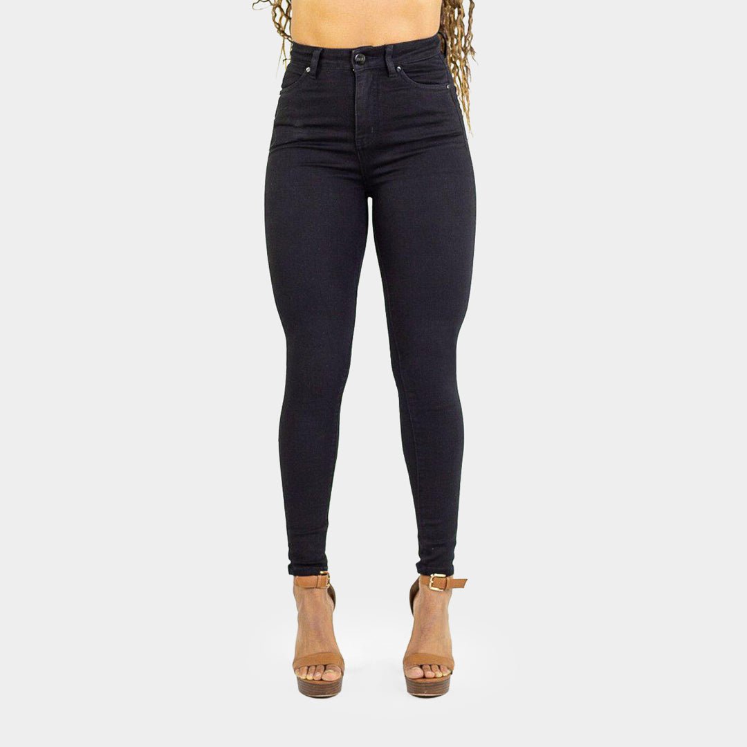 Elevate Your Style with Impact High Waisted Black Skinny Jeans