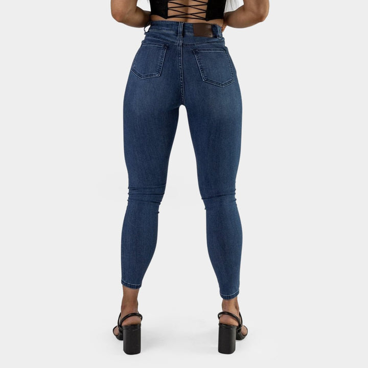 Elevate Your Style with Impact High Waisted Indigo Skinny Jeans