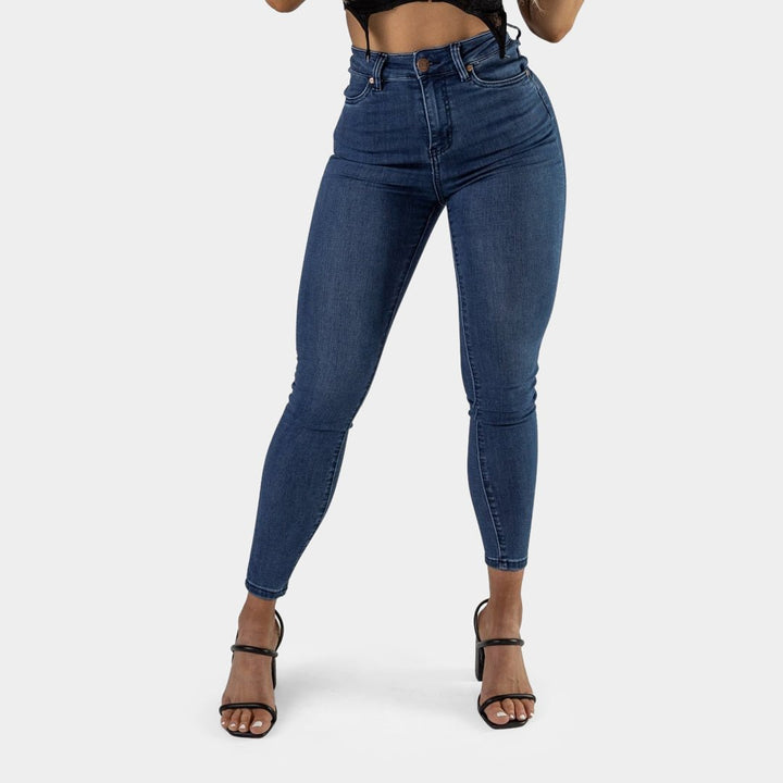 Elevate Your Style with Impact High Waisted Indigo Skinny Jeans