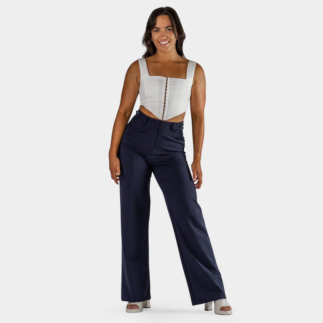 Navy Wide-Leg Chic Pants for Ultimate Comfort and Style