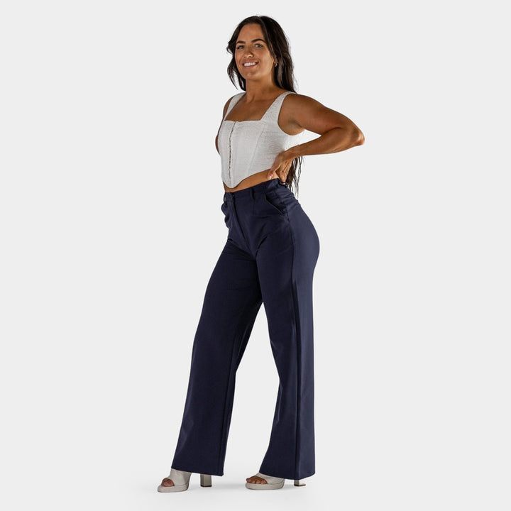 Navy Wide-Leg Chic Pants for Ultimate Comfort and Style