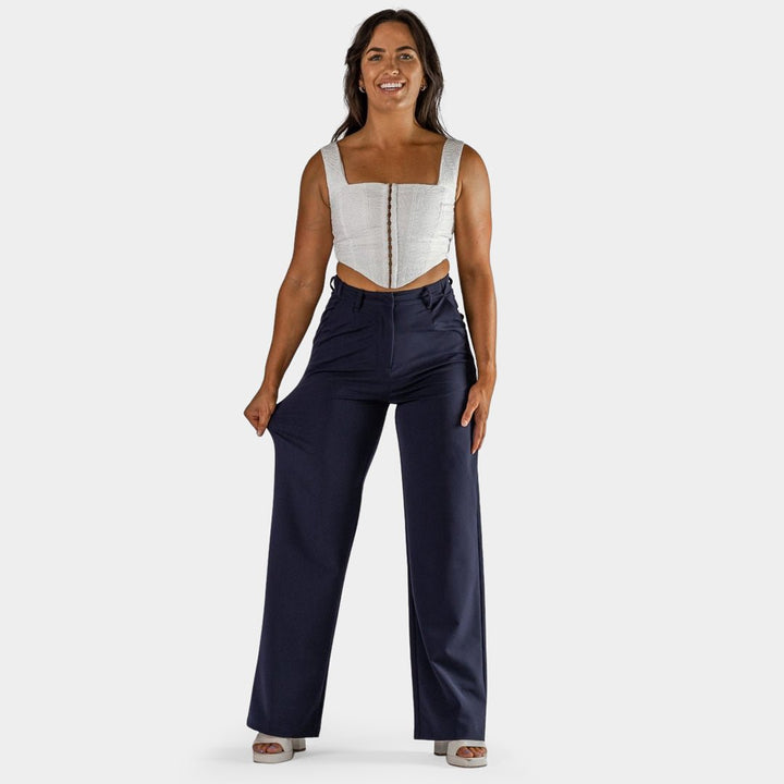 Navy Wide-Leg Chic Pants for Ultimate Comfort and Style