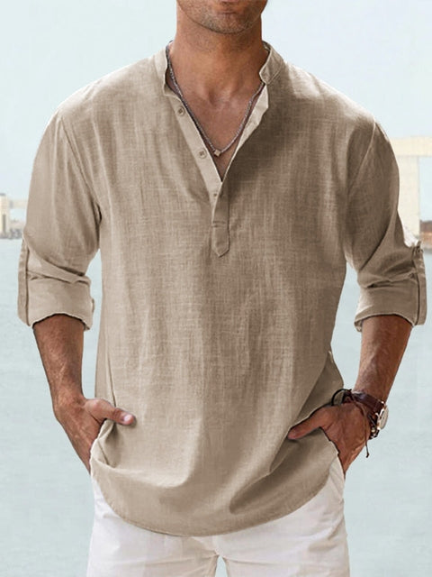 Stylish Button-Up T-Shirt for Men