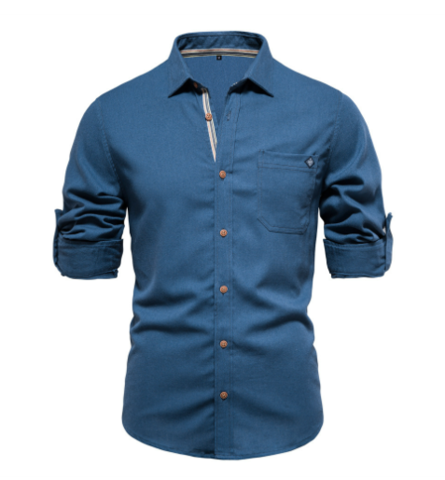 Stylish Men's Button-Up Shirt for Effortless Elegance