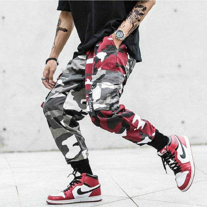 Camouflage Splice Cargo Pants