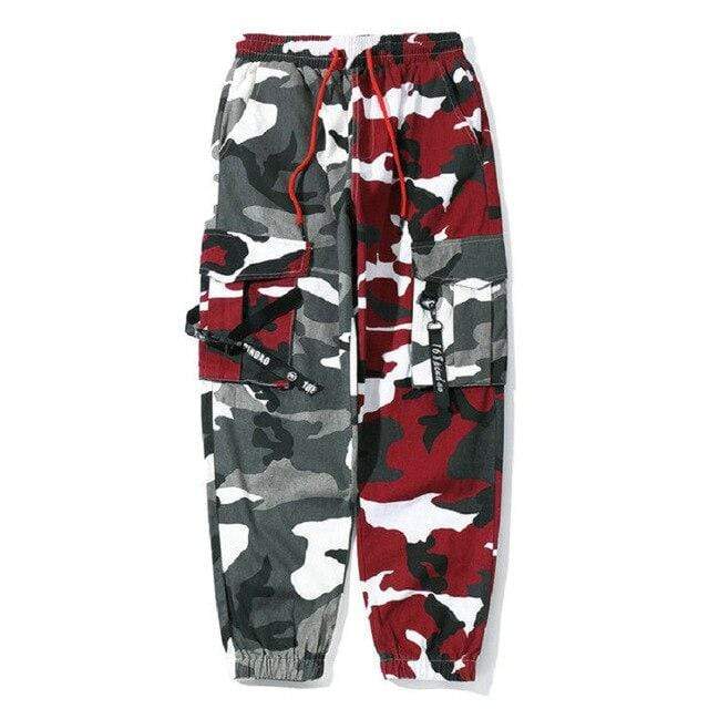 Camouflage Splice Cargo Pants