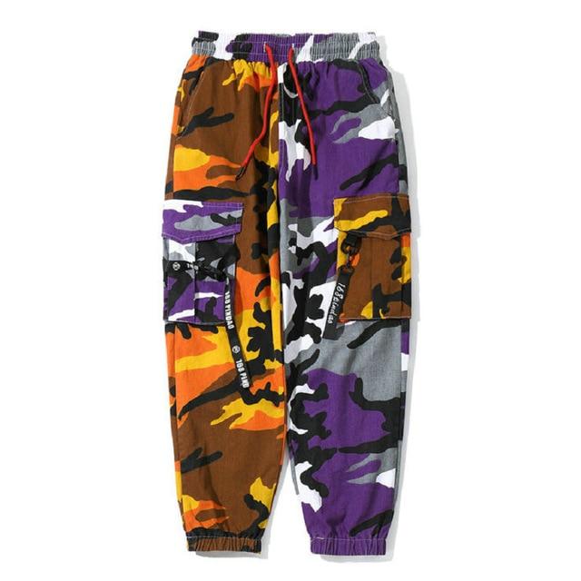 Camouflage Splice Cargo Pants