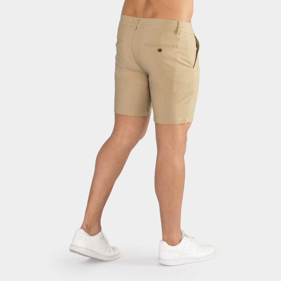 Ultra-Stretch 7" Chino Shorts - Beige