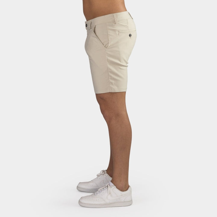 Ultra-Stretch 7" Chino Shorts - Cream