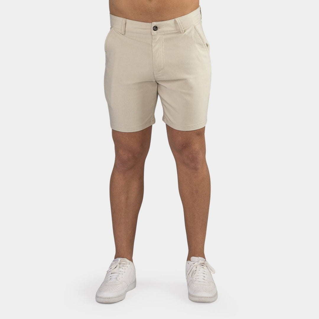 Ultra-Stretch 7" Chino Shorts - Cream