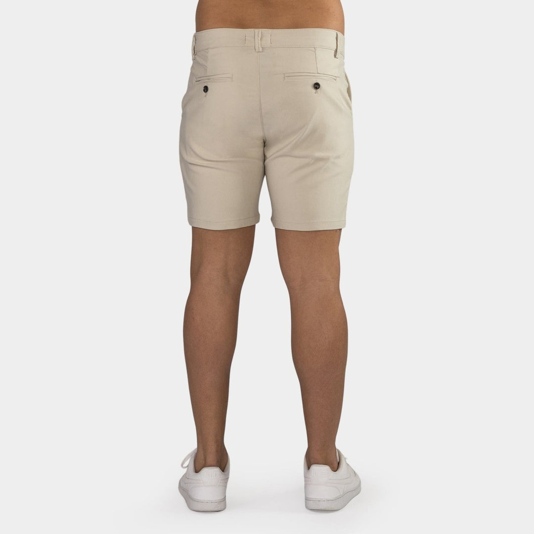 Ultra-Stretch 7" Chino Shorts - Cream