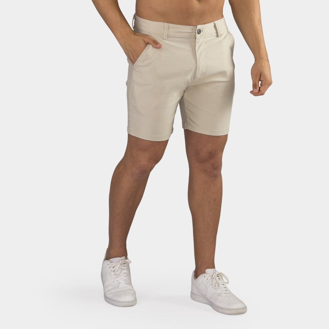 Ultra-Stretch 7" Chino Shorts - Cream