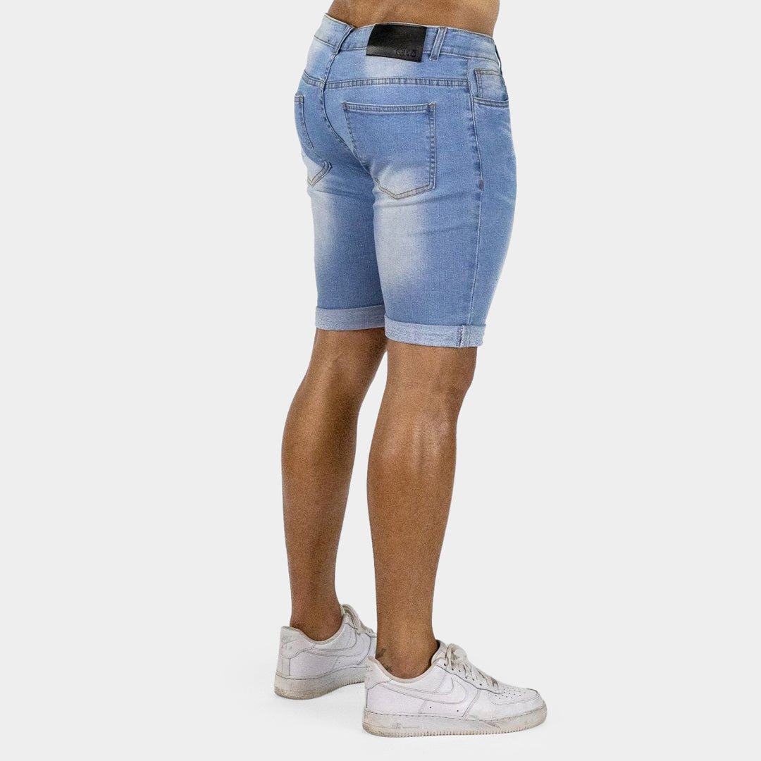 Ultra Stretch Denim Shorts - Blue Fade