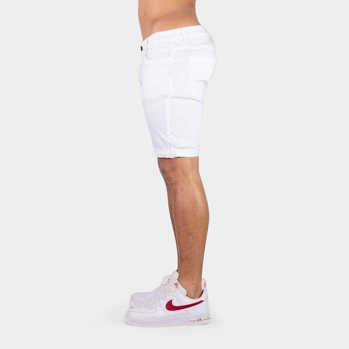 Ultra Stretch Denim Shorts - White