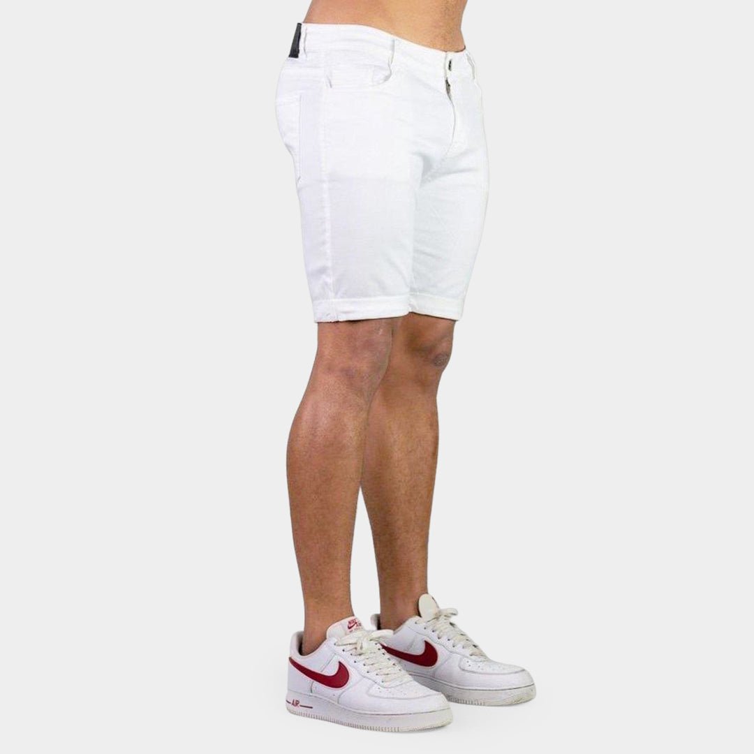 Ultra Stretch Denim Shorts - White