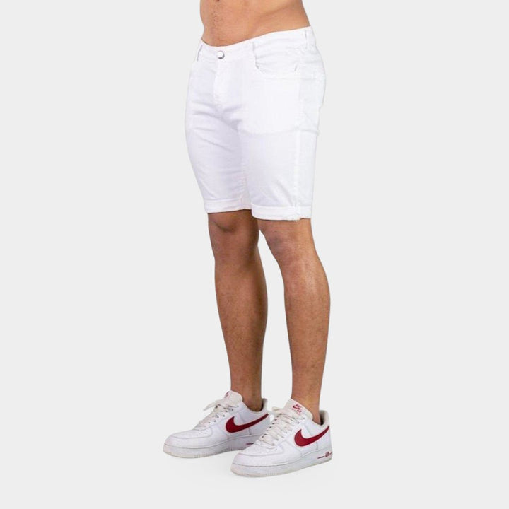 Ultra Stretch Denim Shorts - White